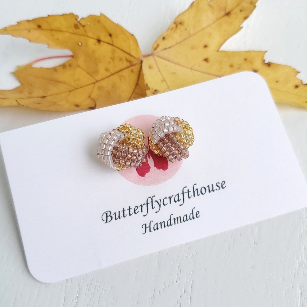 Knot earrings,Stud earrings,Handmade earrings